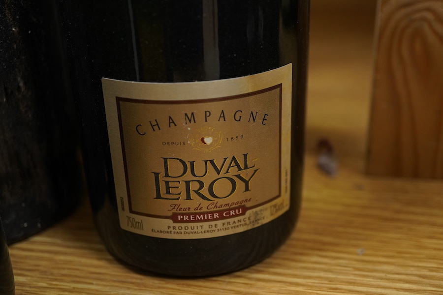 Mixed champagne and sparkling wine to include Charles LePrince champagne, 2002, Pol Roger Brut, 1990, Pierre Peters champagne Grand Cru, 2002, Alexandre Bonnet Grand Reserve Brut champagne, 3 bottles of Valdo Prosecco, t